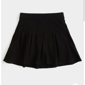Full Tilt Solid Drop Pleat Black Tennis Skirt